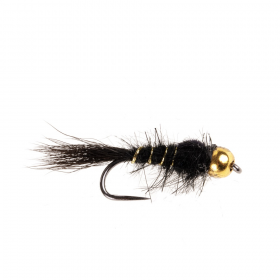 Beadhead Black Hares Ear Barbless Nymph Fly